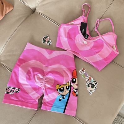 普拉提瑜伽健身套装短裤美背背心