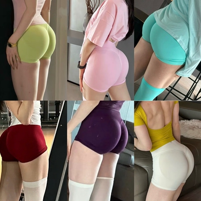 春夏显臀蜜桃提臀瑜伽短裤女