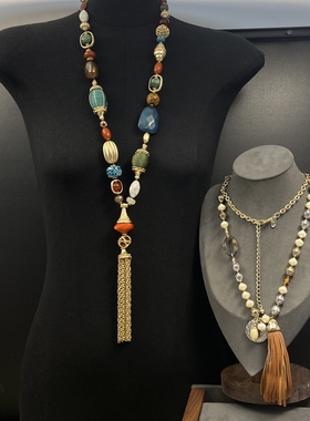 chicos打标华丽宫廷锦绣珠子长链