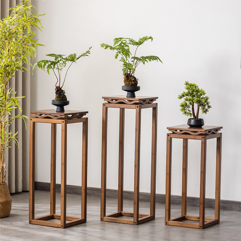 2025新款实木花架置物架阳台客厅