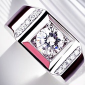 男生单身戒指男士 2025新款 爆款 高级感可调节小众独特情侣求婚钻戒