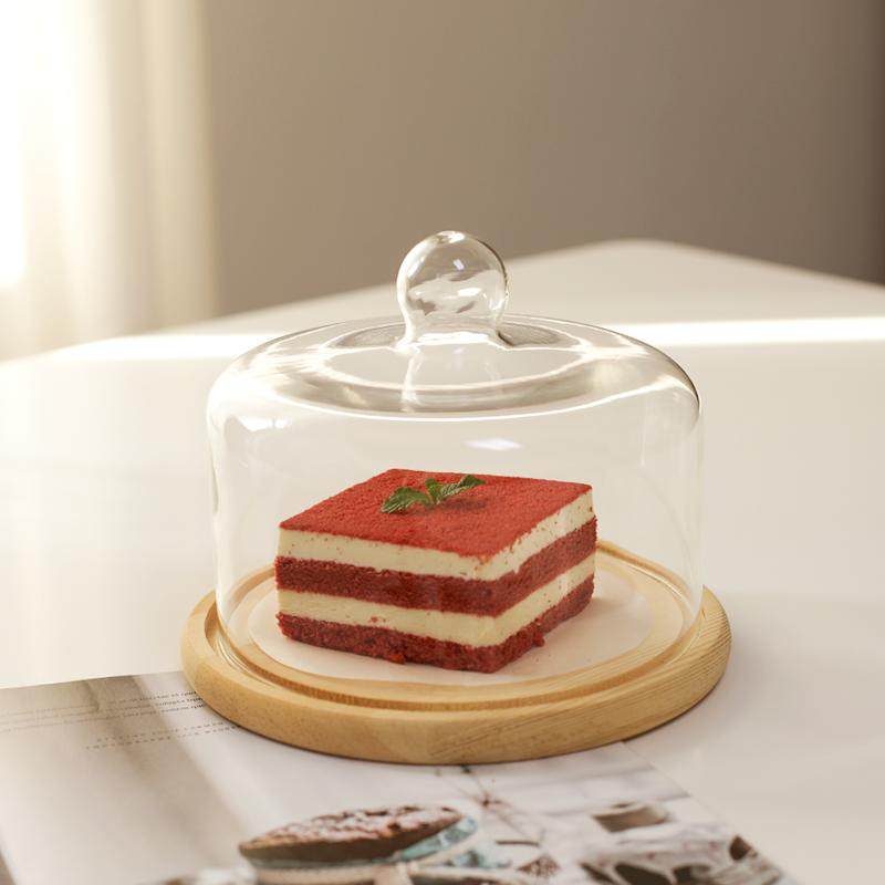 玻璃蛋糕罩托盘下午茶甜点展示盘耐热防尘透明罩蛋糕盘水果试吃盘,餐饮具,保鲜盖,淘宝优惠券,粉丝福利购,淘宝优惠卷