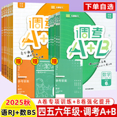 2025调考A B成都名校题库小学四年级下五升六上册语文北师数学A专项训练习同步B强化提升小升初招生三年真题总复习各区小学试卷