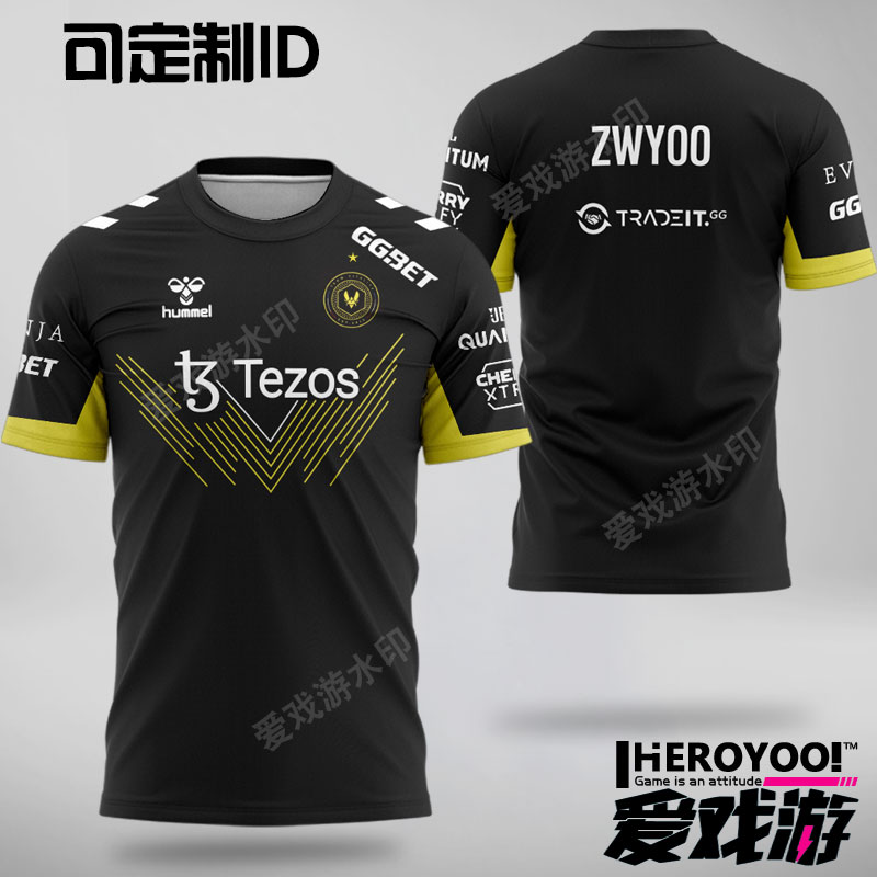 可定制电竞短袖小蜜蜂队服zywoo