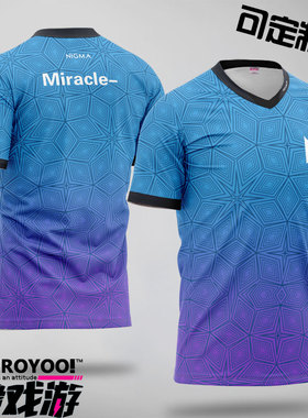 NIGMA战队服miracle可订制ID衣服MAJOR短袖dota2电竞TI10速干冰丝