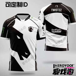 Team Liquid吃鸡战队服CSGO可订制ID衣服短袖t恤电竞服比赛服液体