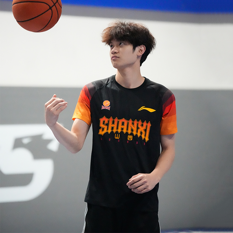 李宁CBA25-26赛季投篮短袖篮球健身训练实战速干上衣T恤广东辽宁