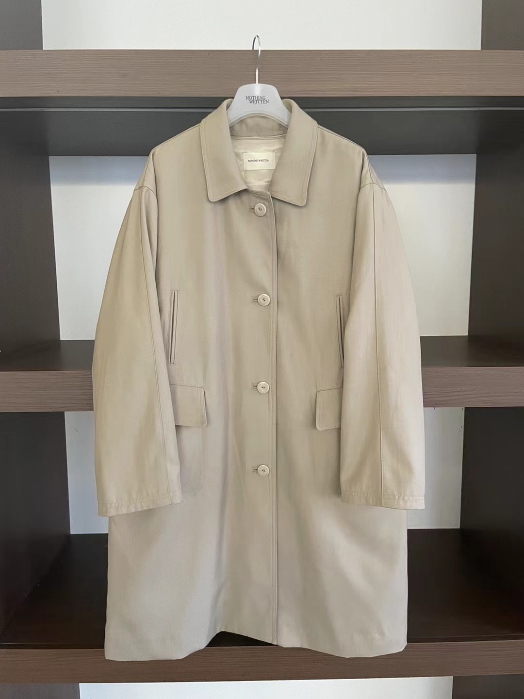 现货！韩国韩代Nothing written 德国ENKA进口休闲风衣外套