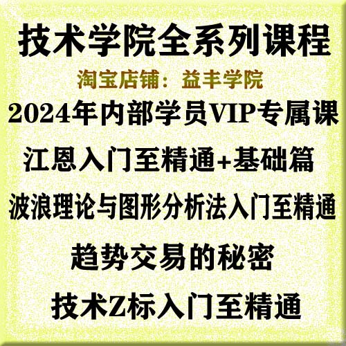 2024年陈技术学院译辉全系列课程江恩波浪理论趋势交易视频全集