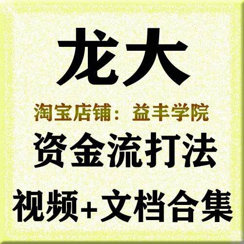 龙大资金流打法视频+文档合集 股票炒股教程