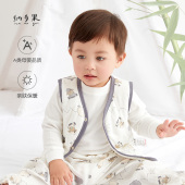 竹纤维纱布背心竹纤维外套卡通款 纳多果宝宝马甲百搭2025秋季 厚款