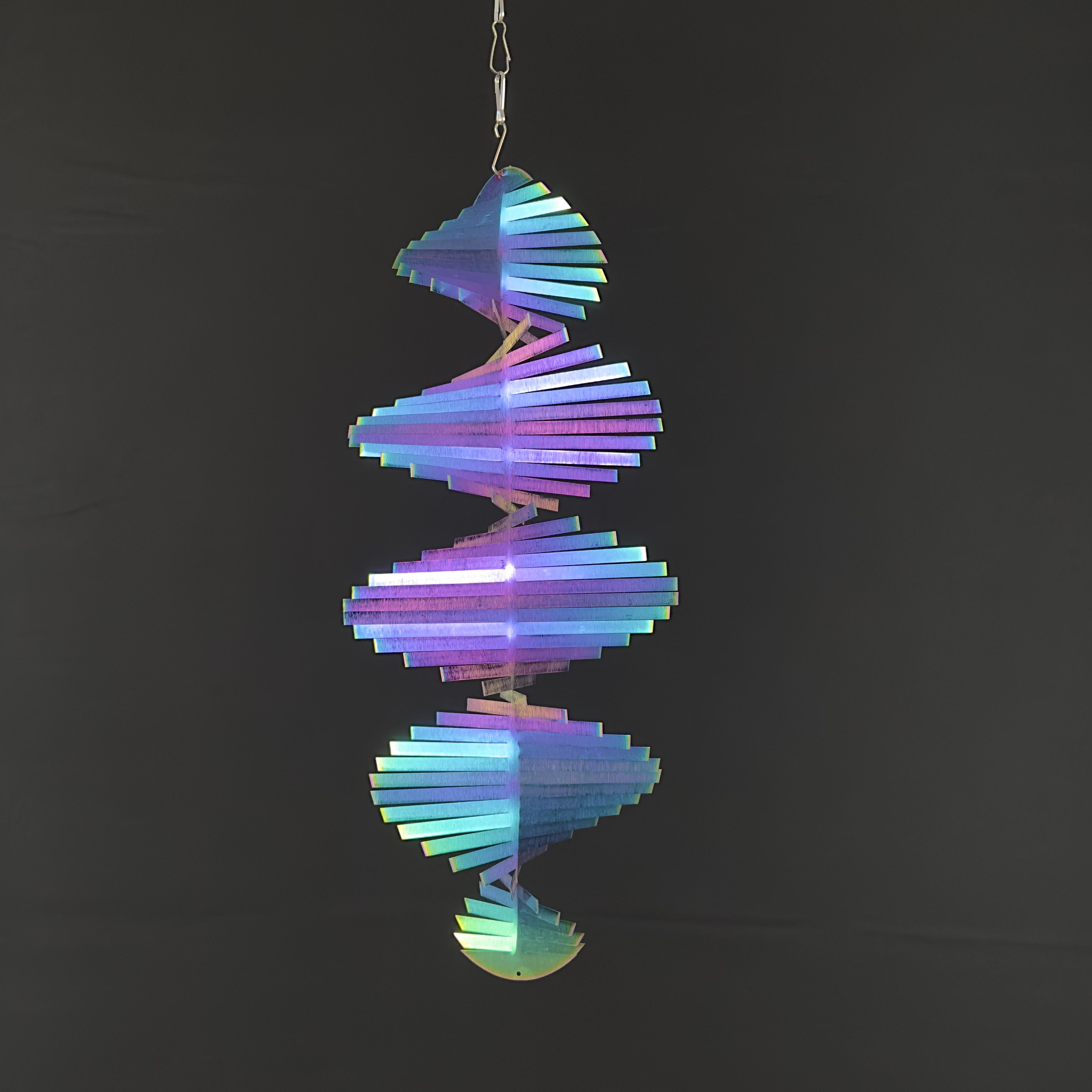 3D立體旋轉金屬不銹鋼風鈴