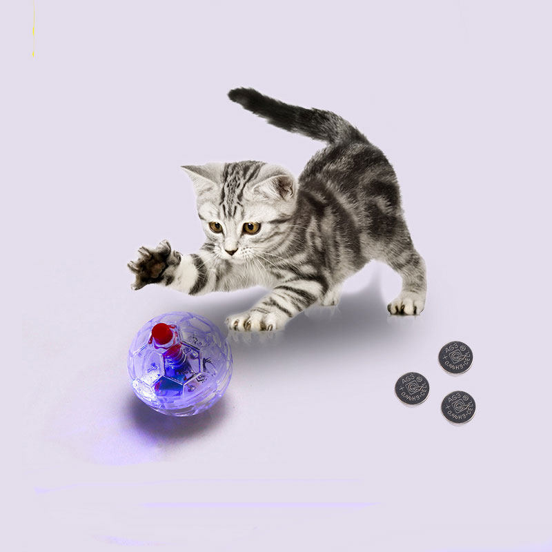 宠物猫咪七彩发光球自嗨解闷