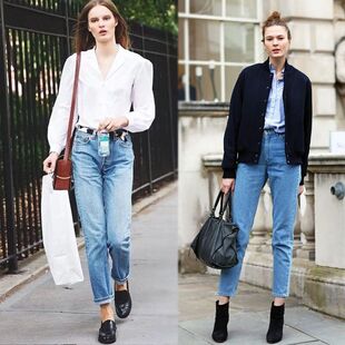 刘雯同款PE小个子超好看的裤子高腰窄版直筒九分牛仔裤女弹力2025