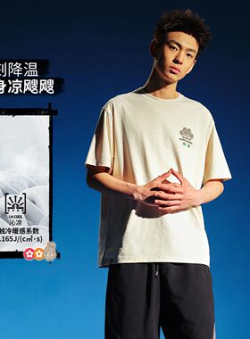李宁短袖运动T恤男子反伍BADFIVE长安少年冰感舒适宽松文化衫
