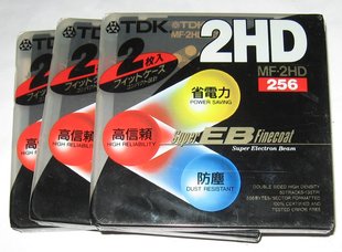 2片装 2.0MB TDK 1.6 电脑软盘 2HD 未拆封 3.5寸 电脑软磁盘