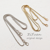 简约细窄蛇链条肩带斜跨背挂绳双扣包包相机手机挂绳长带女款 圆链