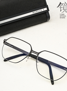 MarkusT近视镜架T3396镜盈眼镜德国轻薄舒适纯钛男士商务多边形