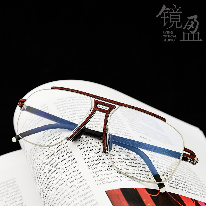 HAPTER镜架WL10镜盈眼镜意大利手造医用钢时尚多边形大框男女镜框