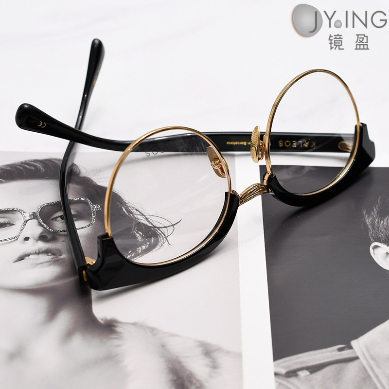 kaleos西班牙正品授权镜盈眼镜dorfman黑色板材眉毛框复古镜架