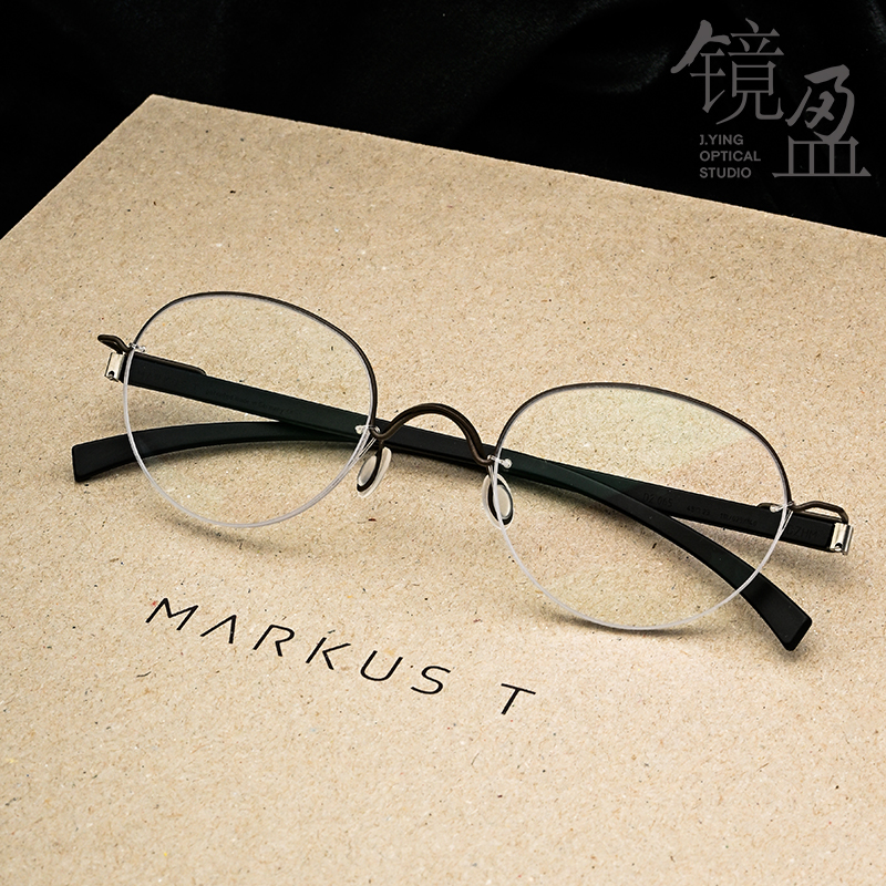 MarkusT近视镜架D2065镜盈眼镜德国轻薄简约纯钛复古圆框男女镜框