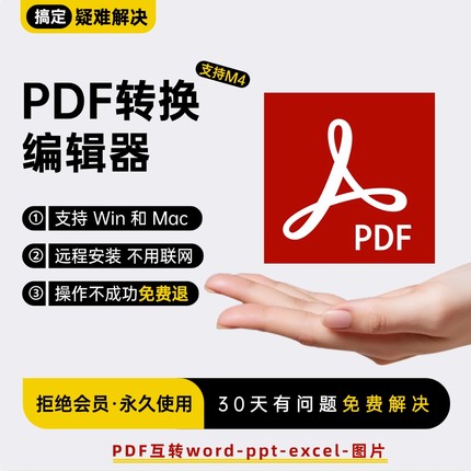 PDF/pdf编辑阅读器转换成word/图片/excel去水印Adobe pdf压缩