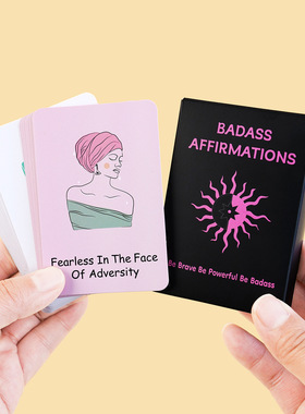 Female For Self Purpose and Progress Cards外贸女性自我激励卡