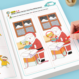 Find the Differences外贸英文版宝宝逻辑思维训练图册左右脑开发