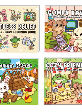 50款卡通外贸儿童涂色本temu启蒙画画本早教涂鸦本Coloring Book