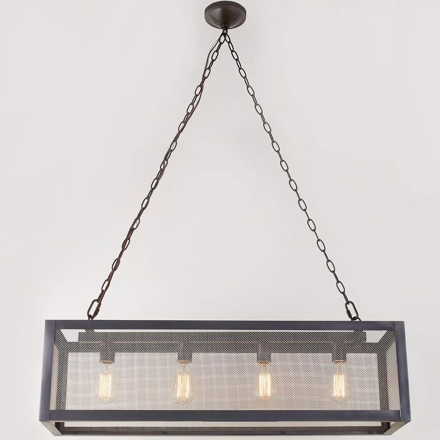 美式复古工业风铁艺长条吊灯 设计师个性酒吧前台餐桌岛台主灯