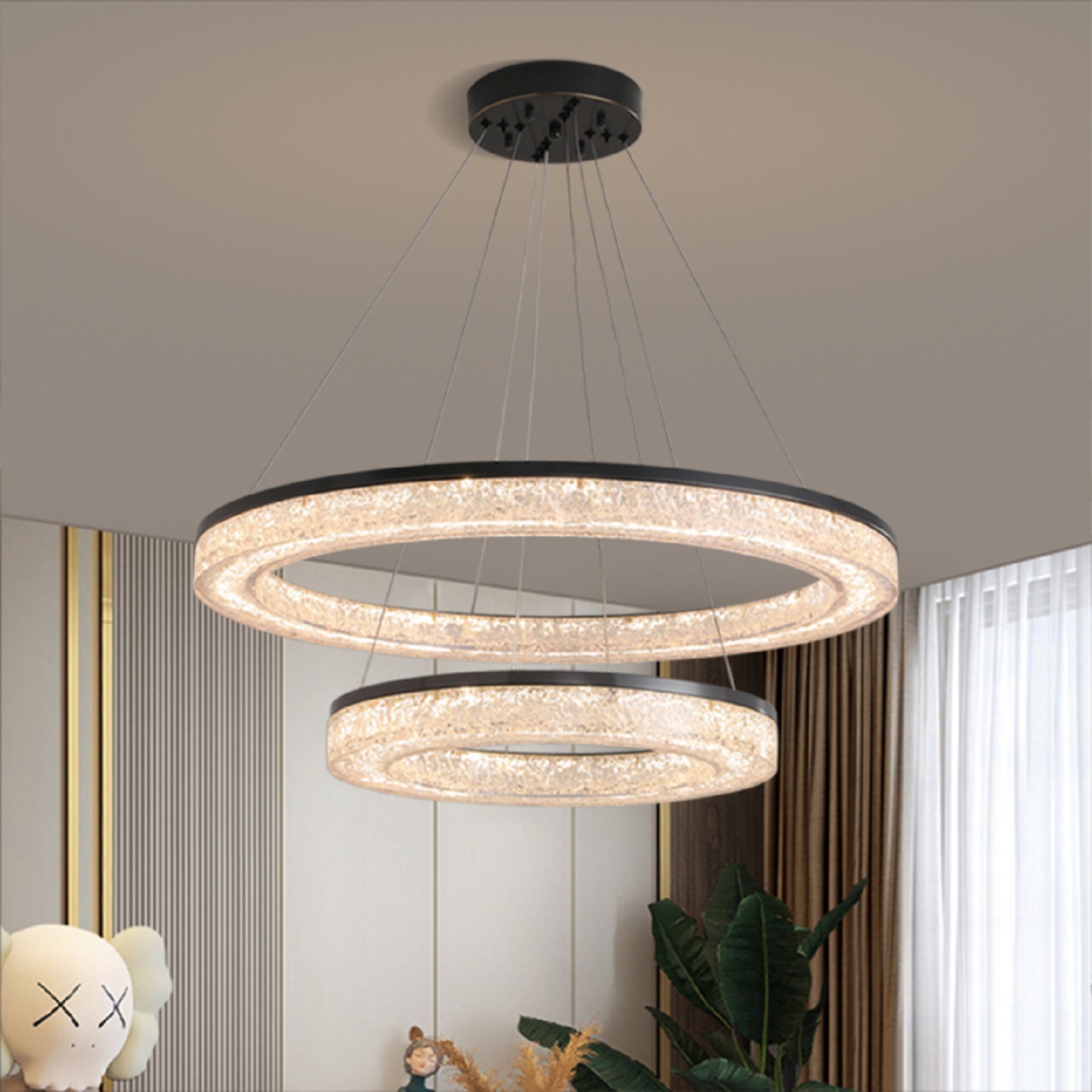 意式极简全铜树脂设计师客厅吊灯