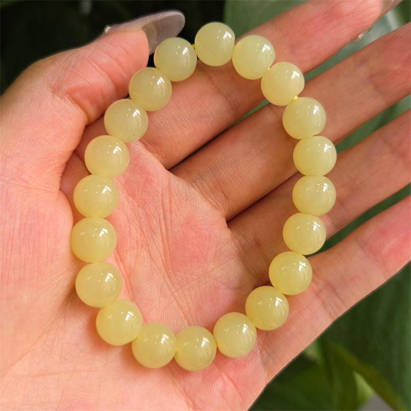 黄玉手串~新疆和田手链 吊坠挂件观音七夕礼物玉石雕刻培训学校