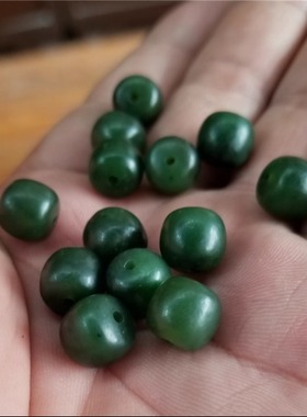 碧玉籽料珠子-