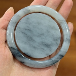 新疆青花籽料手镯手镯芯一套水墨烟雨和田玉石雕刻培训学校61圈