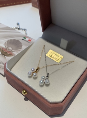 M家同款女S925纯银天然珍珠项链