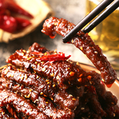 罗诚麻辣牛肉干四川特产麻辣牛肉片筋头巴脑即食零食乐山休闲小吃