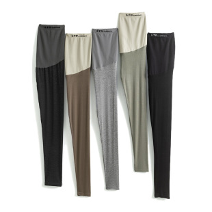 大码 怀孕期无痕瑜伽裤 显瘦无调节 春秋弹力外穿 孕妇打底裤