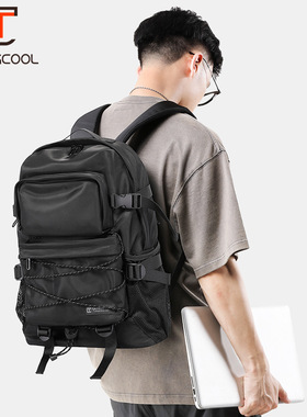 TANGCOOL新款双肩包男时尚潮牌男士背包大容量学生书包电脑背包
