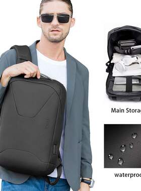 BANGE新品防水背包男士商务通勤双肩包usb电脑包跨境backpack