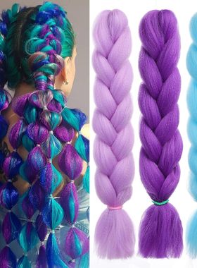 jumbo braid hair大辫子热销渐变非洲假发化纤辫子跨境纯色