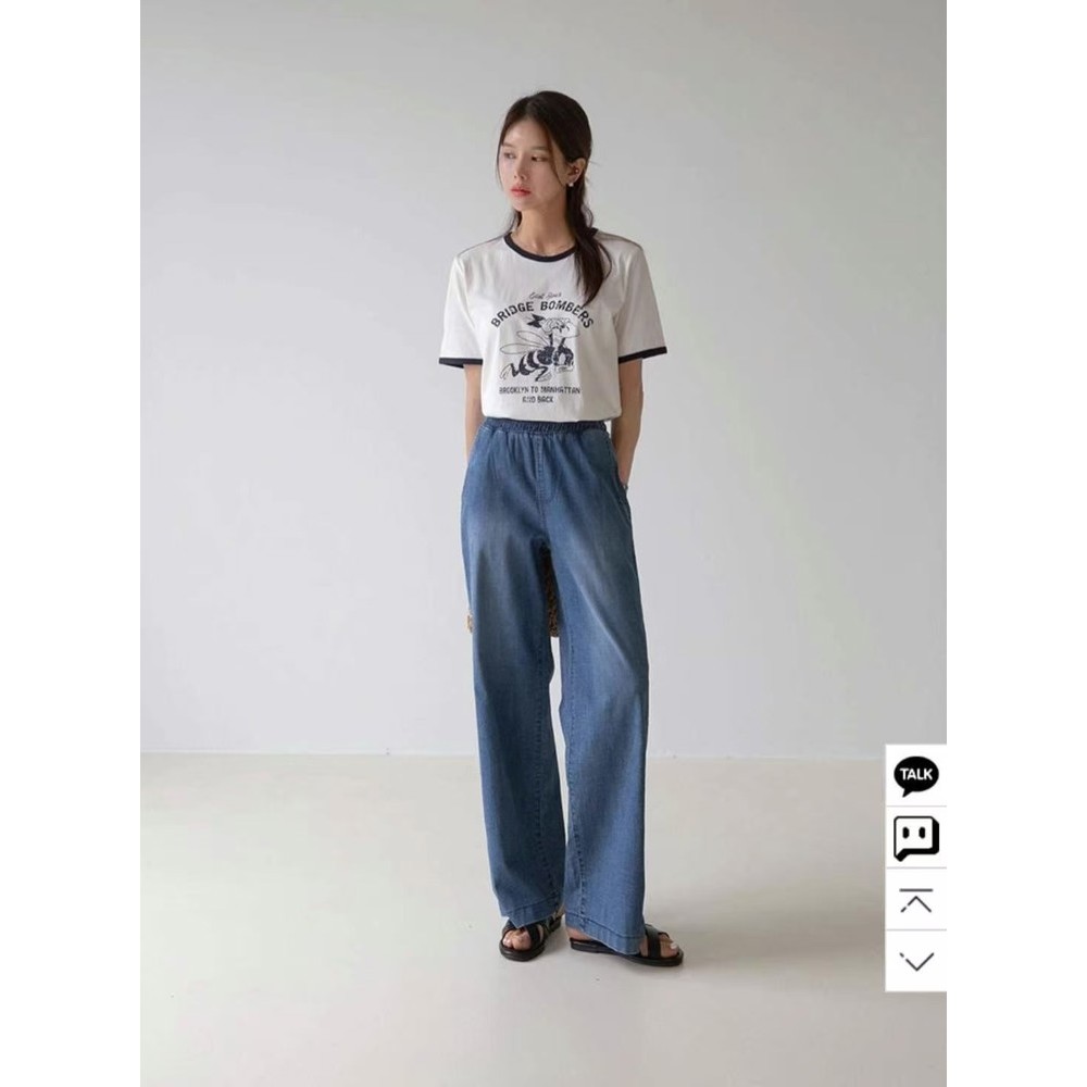 九0601韩国东大门运动牛仔裤区HowLuk-8546991直邮气质甜美风格