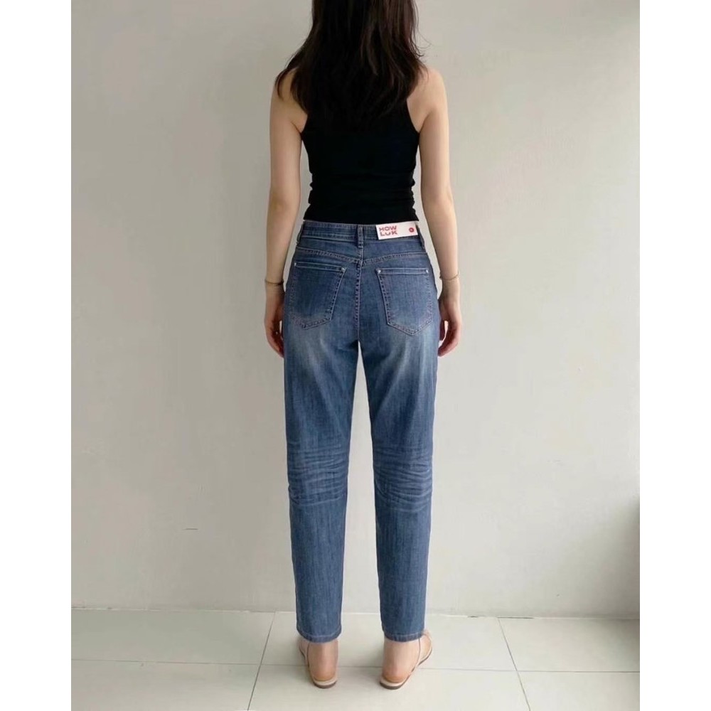 九0704韩国东大门运动牛仔裤区HowLuk-8577021通勤浪漫纯色舒适