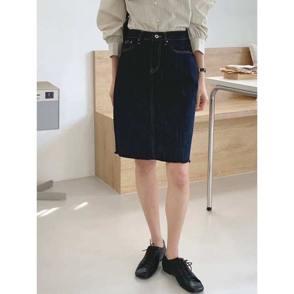九1015韩国东大门户外半身裙区INDIGO-8669022浪漫纯色学院正品