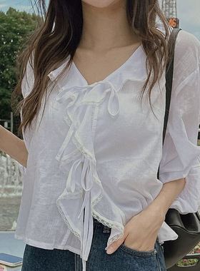 六0903韩国正品44841 衬衫区夏款大气新款新潮直邮时尚甜美炸街