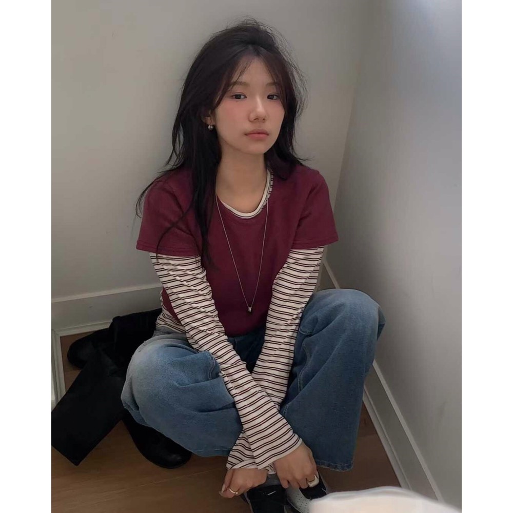 九1108韩国东大门套装区Anag-8692452清新通勤英伦纯色时装正品