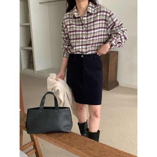 九1211韩国东大门衬衫-区COMMA-8723488纯色知性正品经典冬款清新