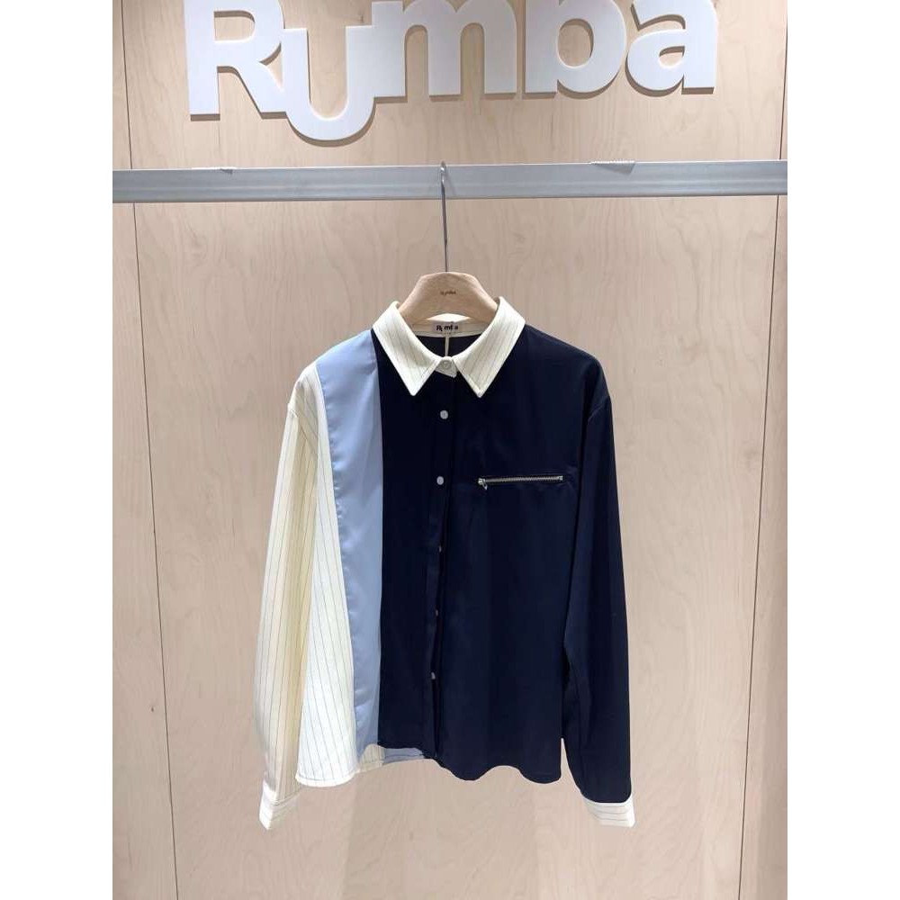 九0921韩国东大门衬衫-区RUMBA-8649907大气通勤百搭纯色时尚正品