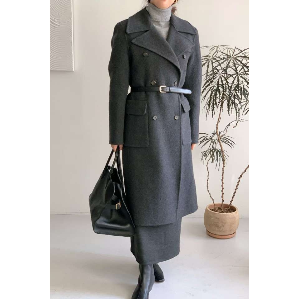 九1120韩国东大门大衣区AFTERGLOW-8705900纯色大气正品简洁冬款