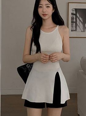 六0903韩国正品44791 背心区简约正品街头夏款优雅新款气质直邮