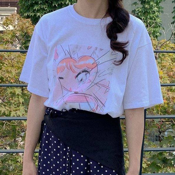 六0903韩国正品b-ys-ovel2076 T恤区正品街头夏款优雅新款气质